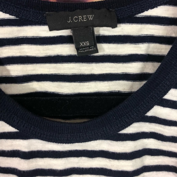 J crew tank top stripped white and navy xxs - Picture 4 of 5